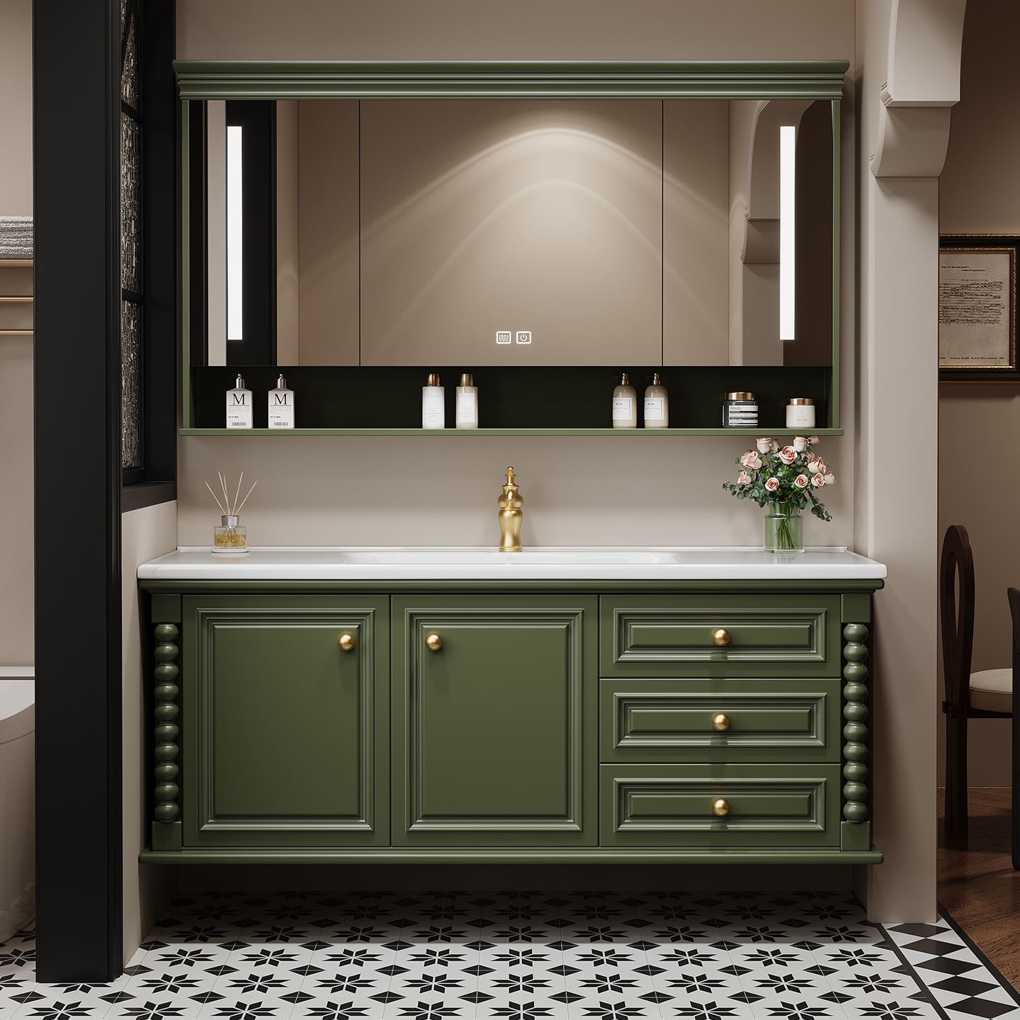 Storage Drawers Cupboard Toile - Home Bathroom Partition Wall のレビューと価格