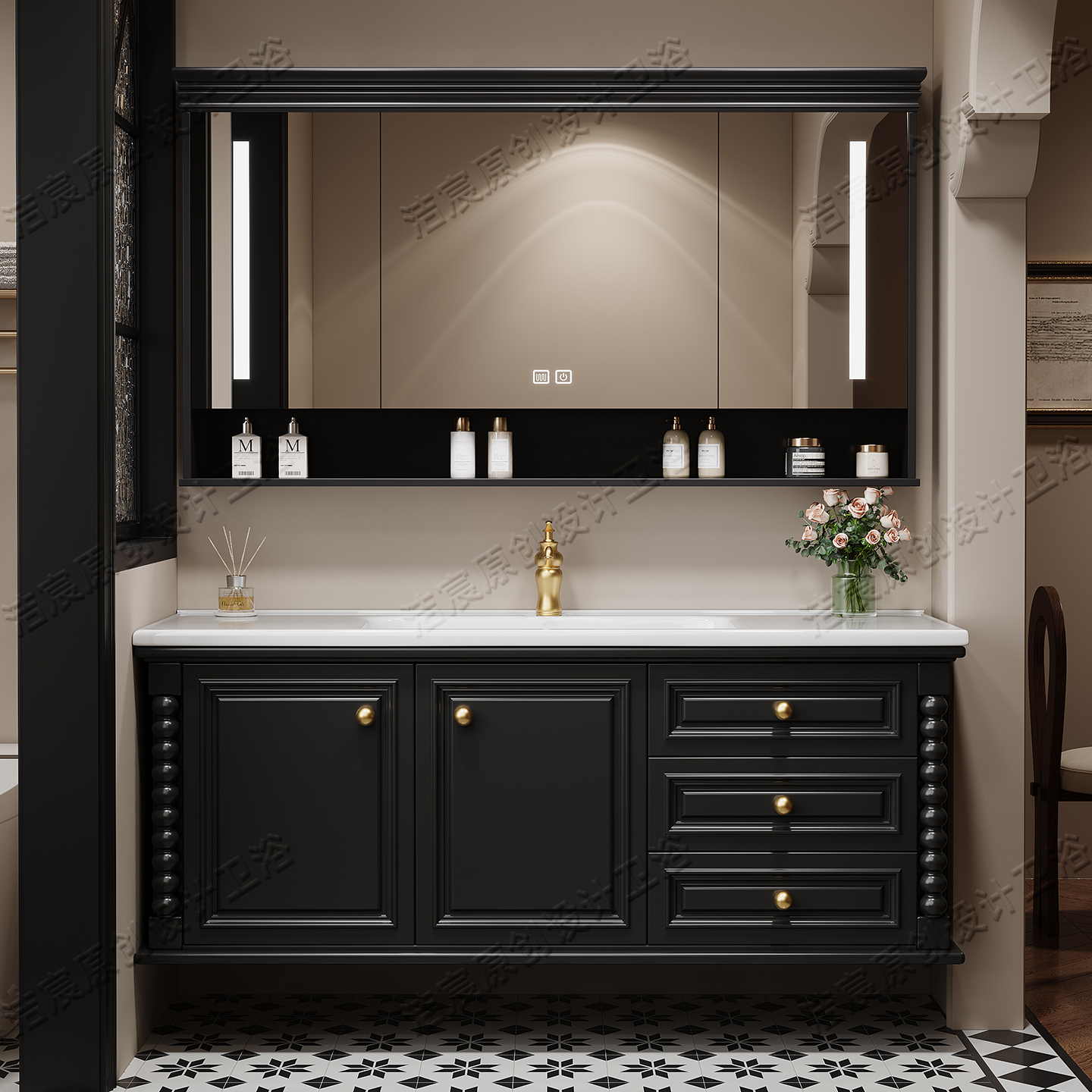 Storage Drawers Cupboard Toile - Home Bathroom Partition Wall のレビューと価格