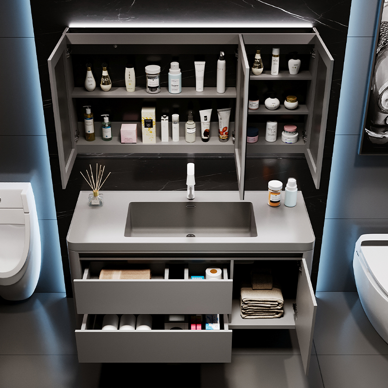 Organizer Mirror Bathroom Cabi - Home Bathroom Partition Wall のレビューと価格