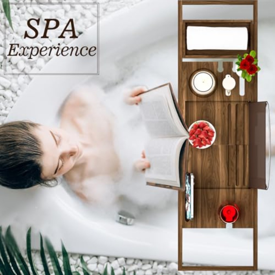 Premium Teak Bathtub Tray Cadd - Bath Caddy Tray のレビューと価格