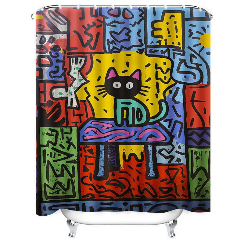 Brightly Colored Graffiti Show - Home Bathroom Remodel のレビューと価格