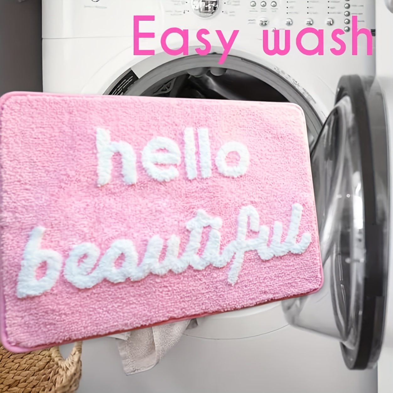 1pc, Hello Beautiful Non-slip  - Home Goods Bathroom Decor のレビューと価格