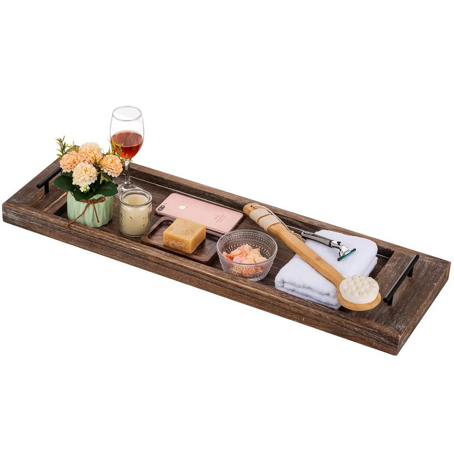 Bathtub Tray Bath Caddy Wood T - Bath Caddy Tray のレビューと価格
