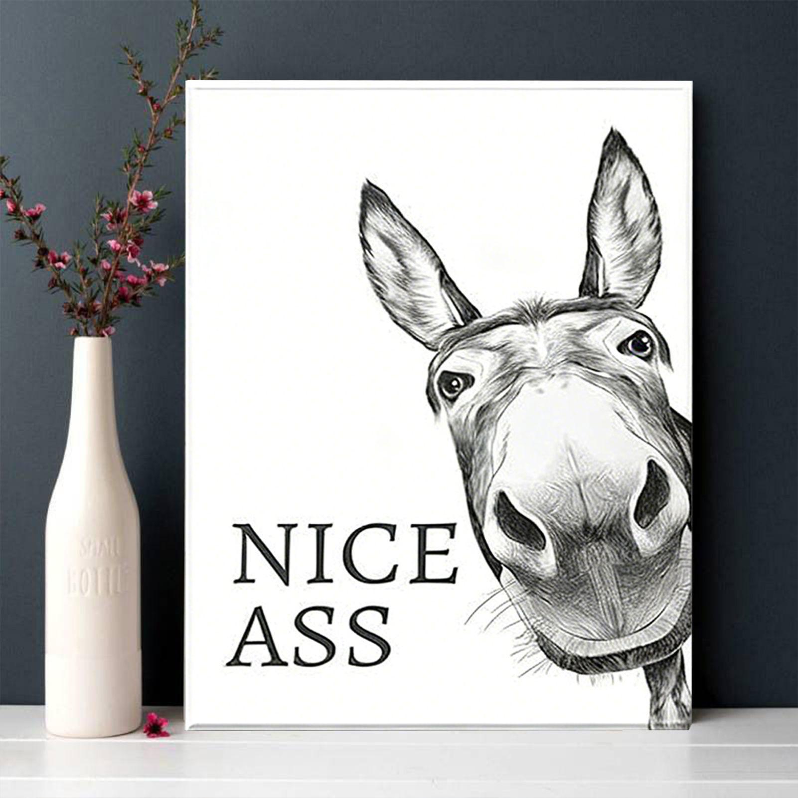 Abstract Funny Animals Donkeys - Home Bathroom Quotes のレビューと価格