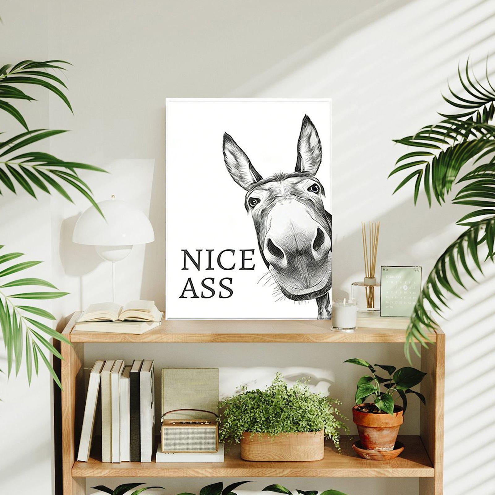 Abstract Funny Animals Donkeys - Home Bathroom Quotes のレビューと価格